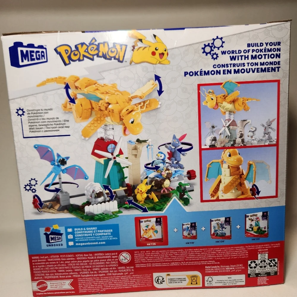 NEW Dragonite MEGA Pokémon Action Figure Building Toys Set LEGO COMPATIBLE 387